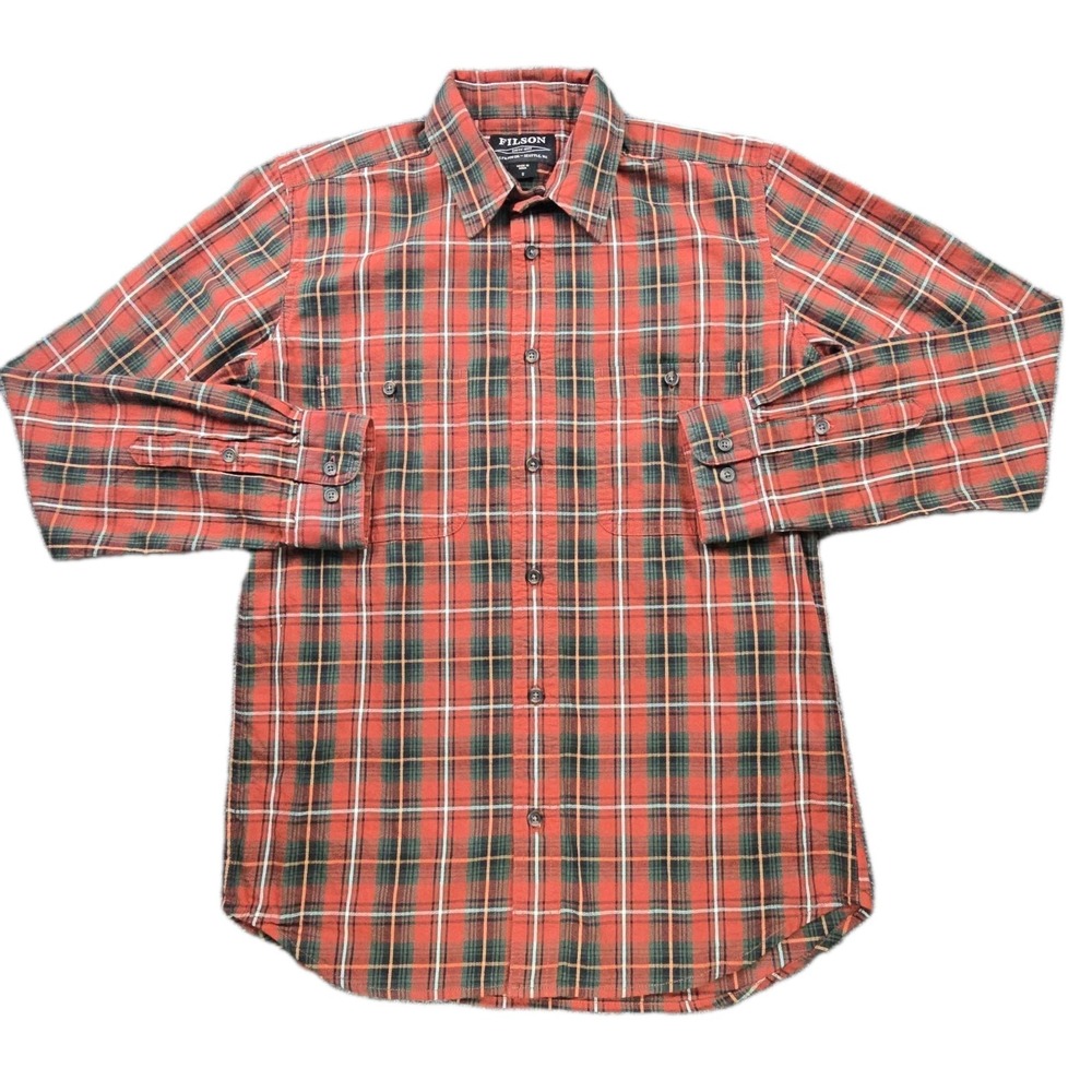Filson 100% Cotton Plaid Shirt, Made in India, Size S, Excellent Condition‎